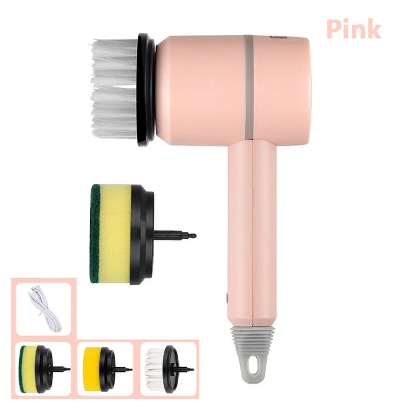 Electric Cleaning Brush Kitchen Dishwashing Pot Shoe Bottle Brush Bathroom Professional Cleaning Automatic Handheld Rechargeable